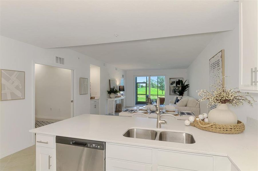 Furnished interior view inside a new home in Wellen Park Golf & Country Club, Venice (Image 15).