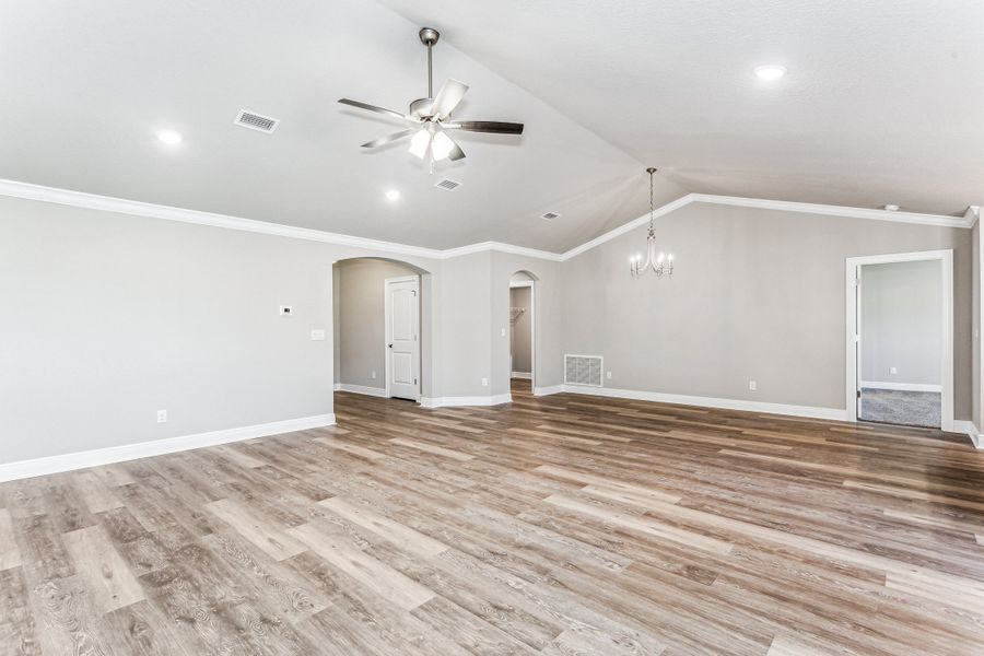 Representative unfurnished interior of a home built from the The Liberty by Herbst Homes in Clear Water Landing, Milton (Image 60).