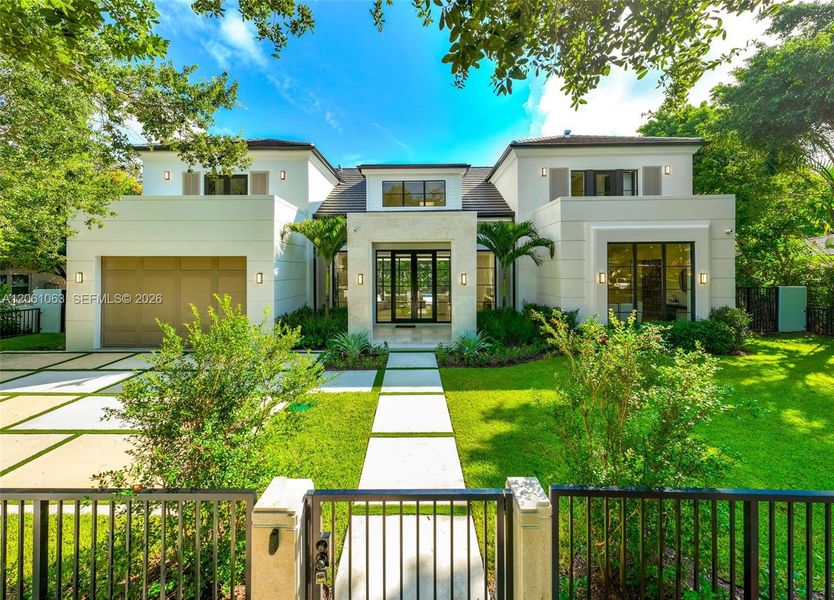 Front exterior of a new home in , Coral Gables, FL, highlighting curb appeal (Image 27).