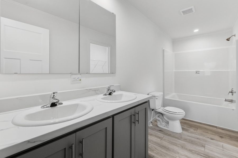Furnished interior view inside a new home in , Cross (Image 12).