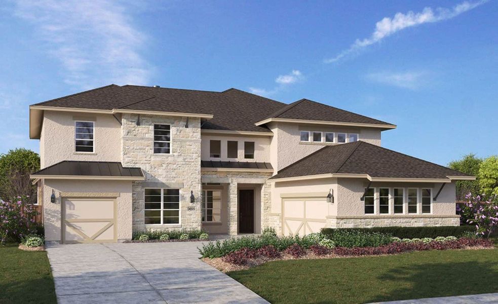 2D floor plan layout for the Sandpiper by DRB Homes in Verandas at the Rim, San Antonio, TX (Image 10).