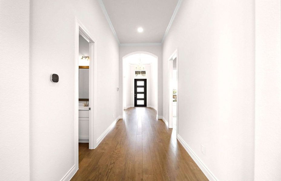 Spacious, unfurnished interior of a new home in Bridgeland 60′, Cypress (Image 18).