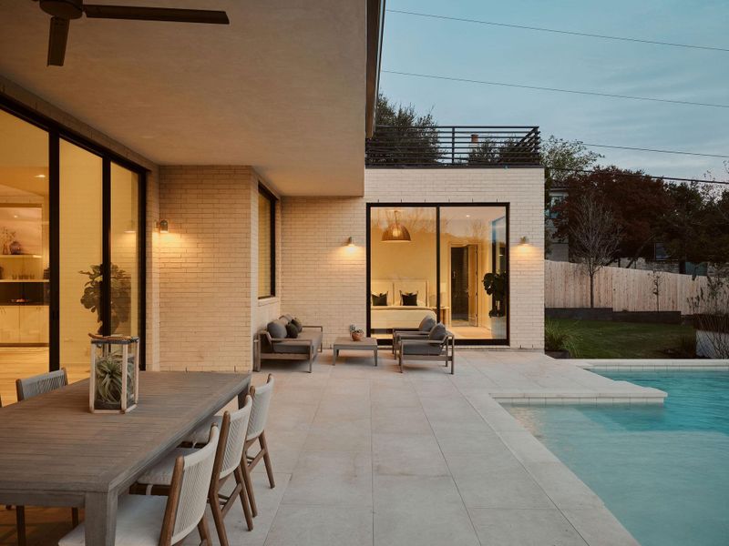 Exterior details and patio area of a home in , Austin (Image 21).