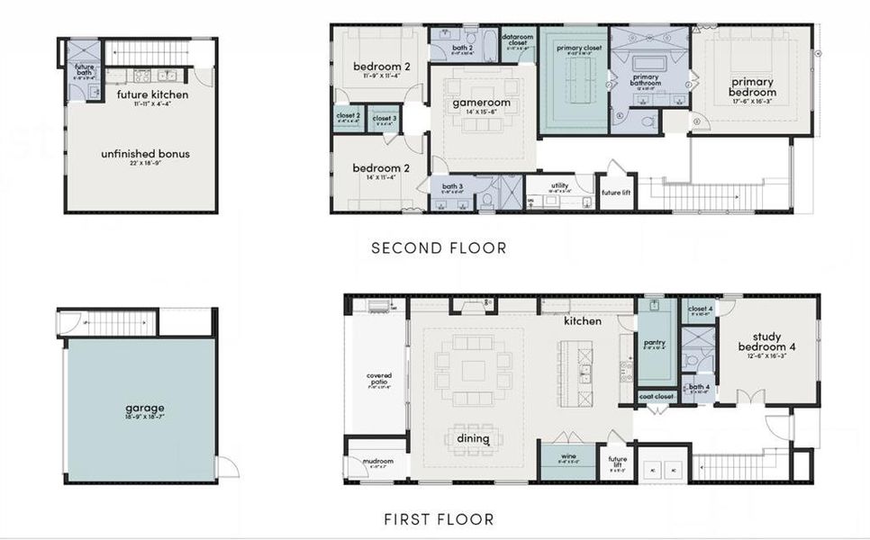 Fabulous floor plan offers a garage apartment.