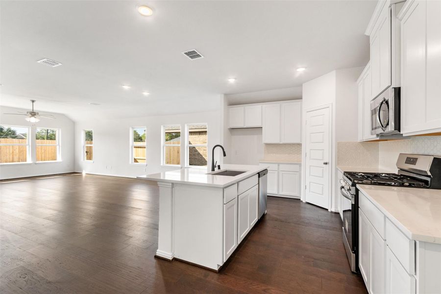 Furnished interior view inside a new home in The Woodlands Hills, Willis (Image 3).