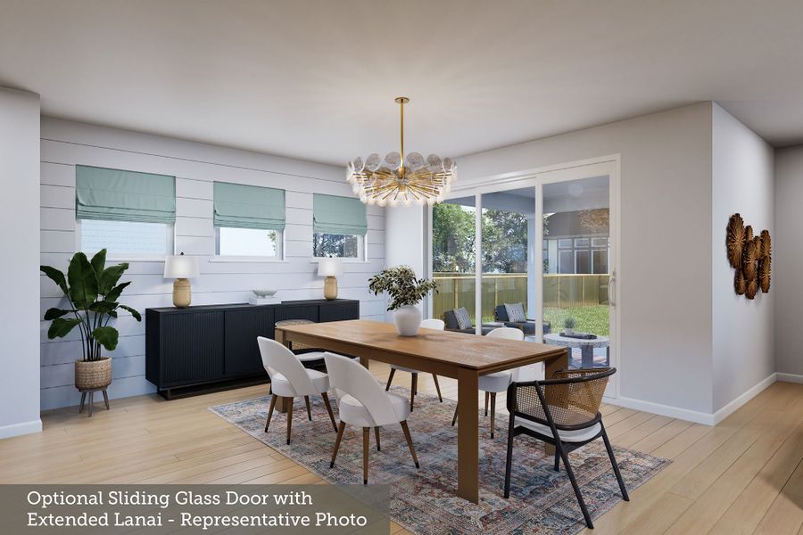 The Castanie - Optional Sliding Glass Door with Extended Lanai