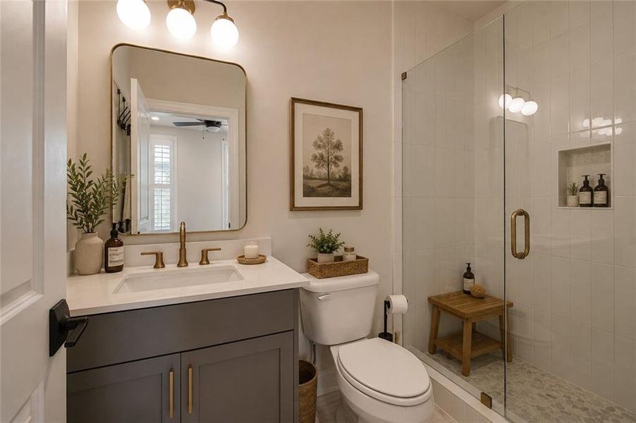 Furnished interior view inside a new home in , Alpharetta (Image 12).