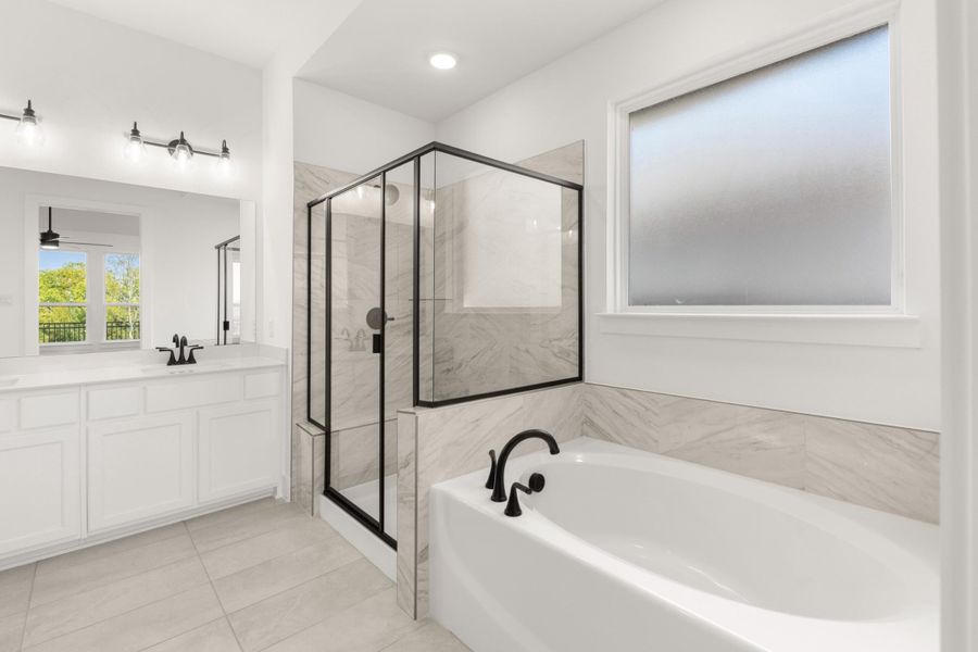 Furnished interior view inside a new home in Inspiration Collection at Union Park, Little Elm (Image 9).