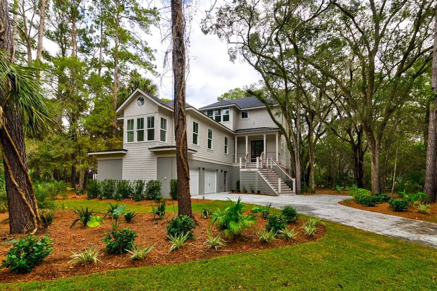 Front exterior of a new home in , Seabrook Island, SC, highlighting curb appeal (Image 2).