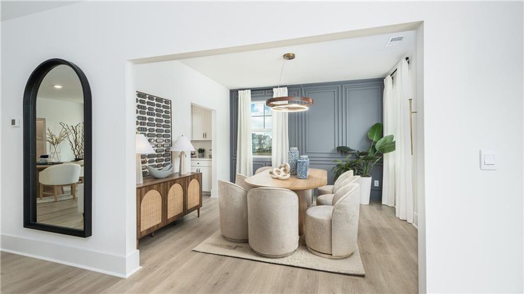 Furnished interior view inside a new home in The Village at Sandy Plains, Marietta (Image 9).