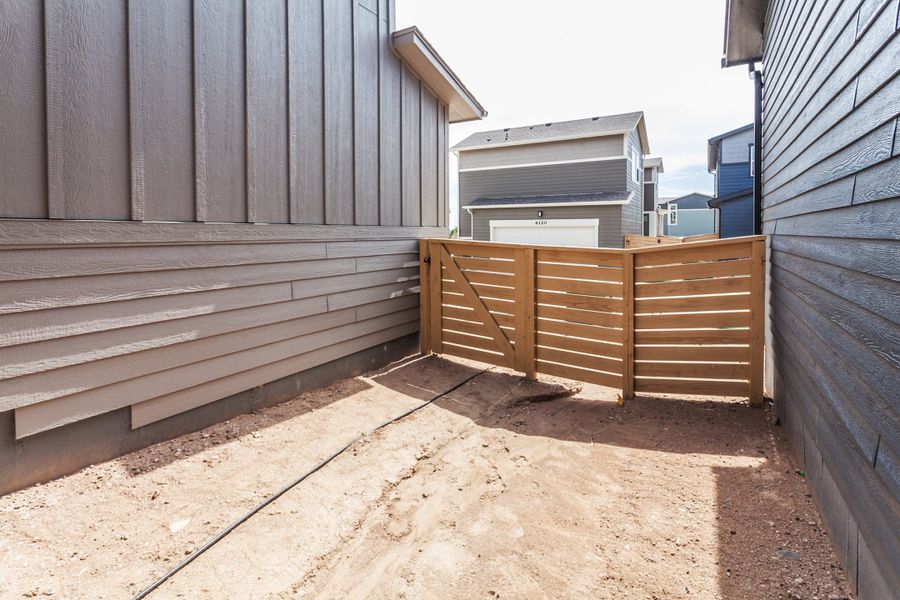Exterior details and patio area of a home in Trailside, Timnath (Image 4).