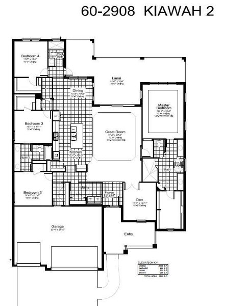 2D floor plan layout of this home in Canoe Creek Real Estate and Homes for Sale in Parrish, FL - Neal Communities, Parrish, FL (Image 5).