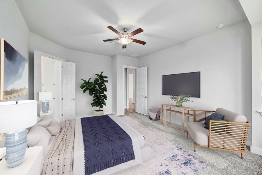 Furnished interior view inside a new home in Santa Rita Ranch, Georgetown (Image 22).