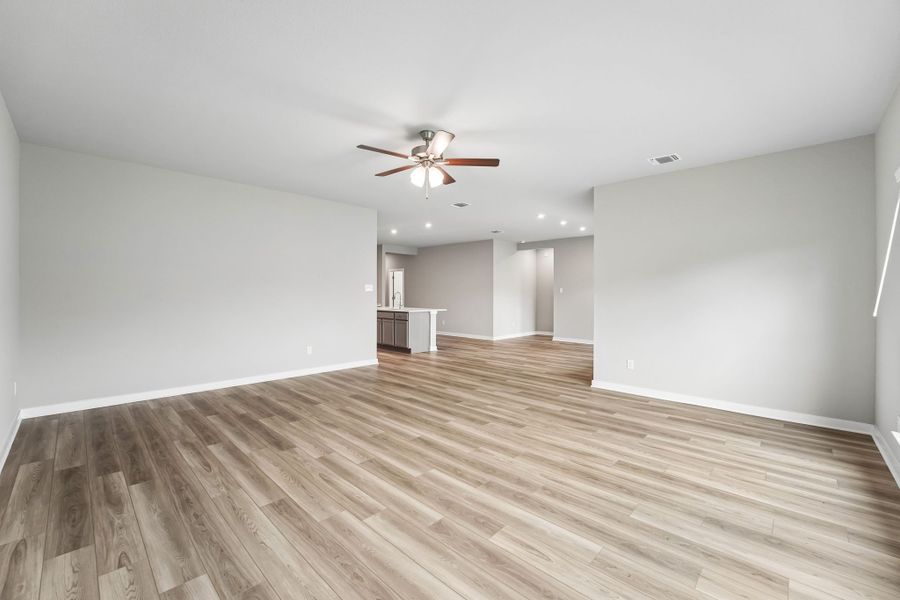 Representative unfurnished interior of a home built from the Patriot by Omega Builders in Turnbo Ranch, Killeen (Image 8). Representative unfurnished interior of a home built from the Patriot by Omega Builders in Turnbo Ranch, Killeen (Image 8).