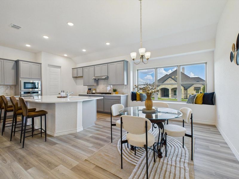 Furnished interior view inside a new home in Potranco Oaks, Castroville (Image 18).