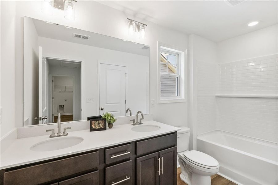 Furnished interior view inside a new home in Brownstone Park, Easley (Image 9).