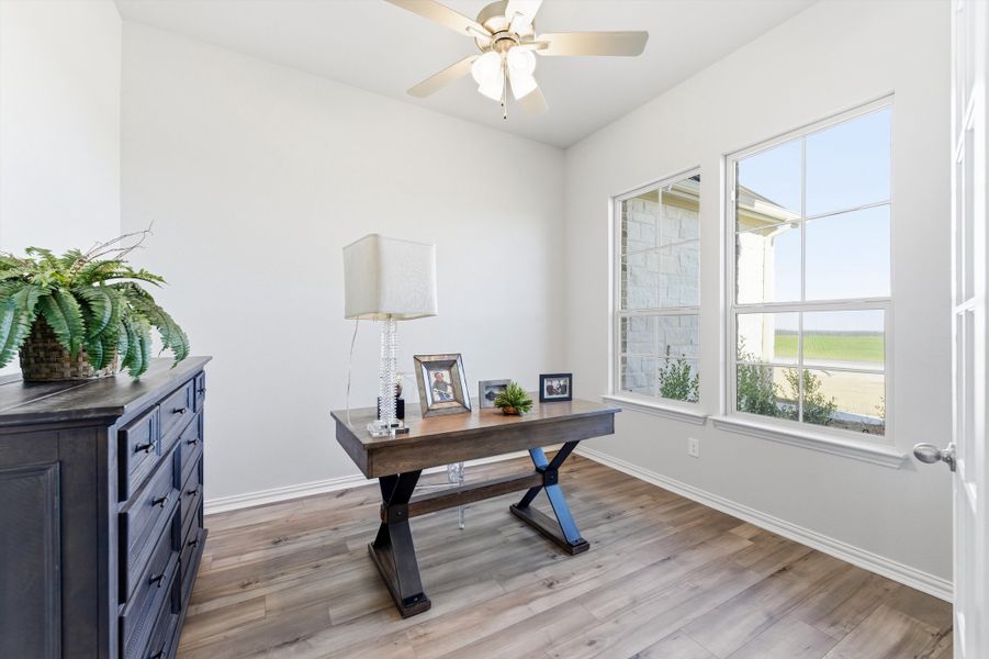 Furnished interior view inside a new home in Clear Sky Addition, Valley View (Image 7).