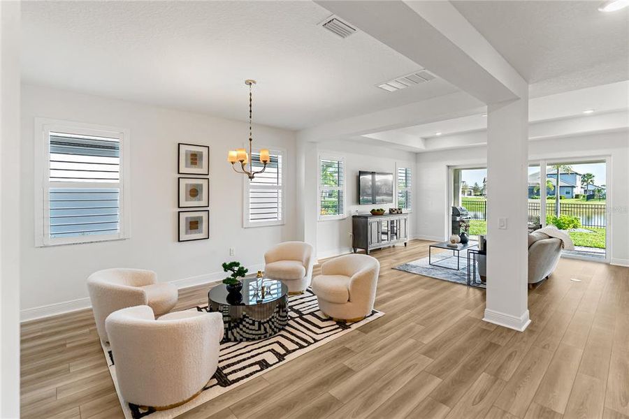 Furnished interior view inside a new home in Sweetwater at Lakewood Ranch, Bradenton (Image 61). Furnished interior view inside a new home in Sweetwater at Lakewood Ranch, Bradenton (Image 61).