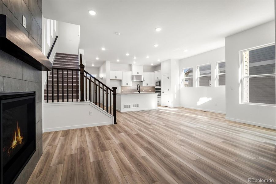 Furnished interior view inside a new home in Revel Crossing at Wolf Ranch – The Outlook Collection, Colorado Springs (Image 12).