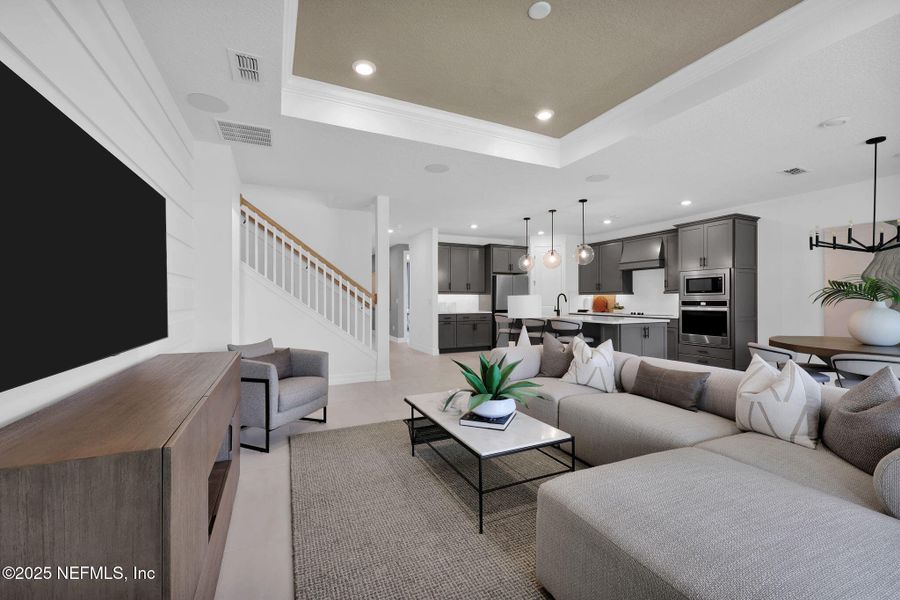 Furnished interior view inside a new home in Westerly Park at Wildlight, Yulee (Image 8).