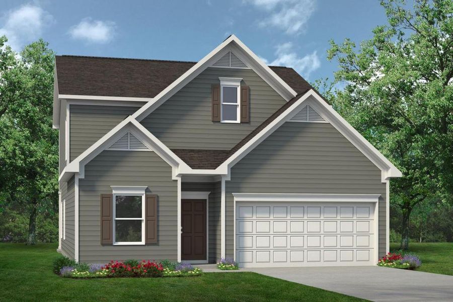 Front exterior of a new home in North Haven, Rome, GA, highlighting curb appeal (Image 1).