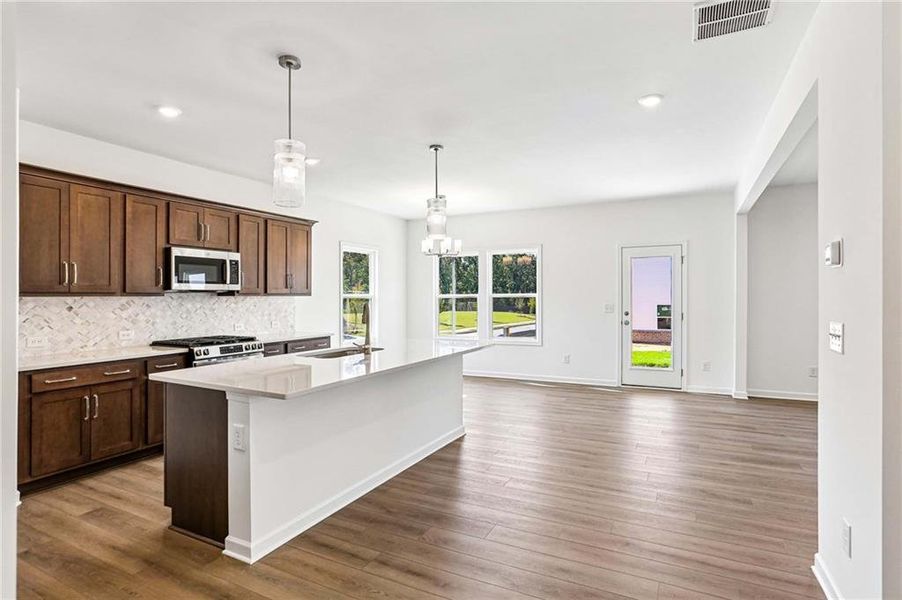 Furnished interior view inside a new home in Eastlyn Crossing, Flowery Branch (Image 4).