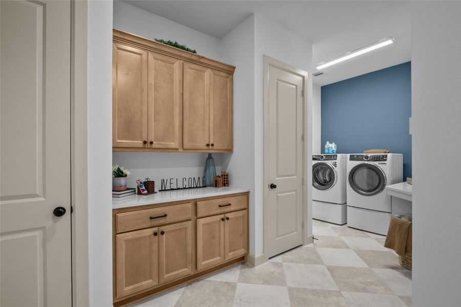 EXAMPLE PHOTO:  The Family foyer provides a great drop zone plus extra storage