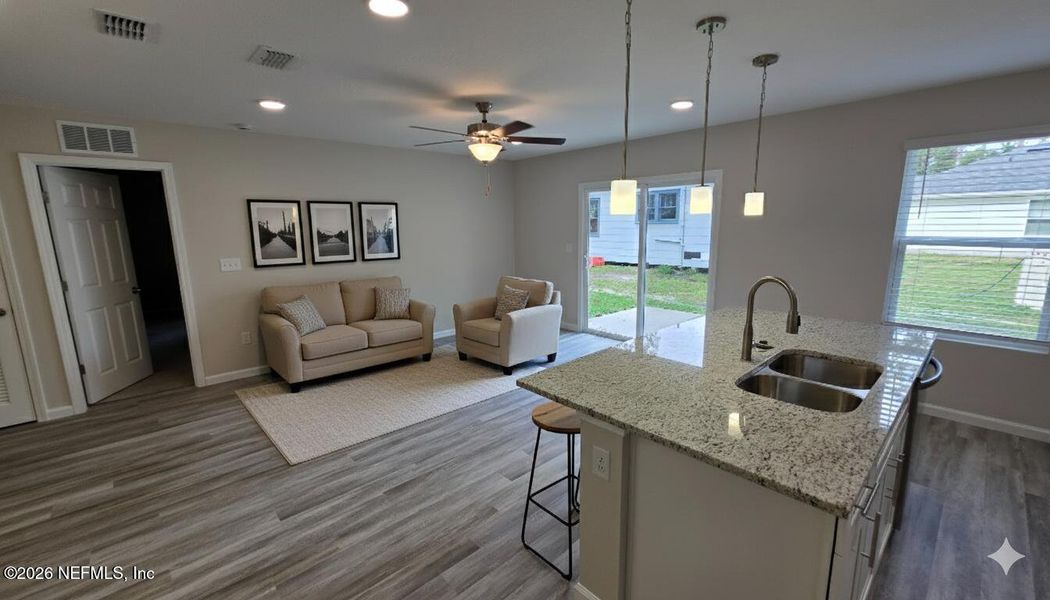 Furnished interior view inside a new home in , Jacksonville (Image 6). Furnished interior view inside a new home in , Jacksonville (Image 6).