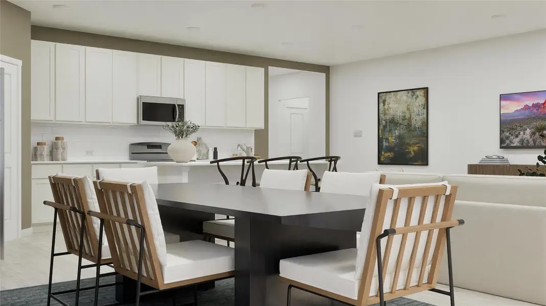 Furnished interior view inside a new home in Waterstone: Classic Collection, Kyle (Image 15).