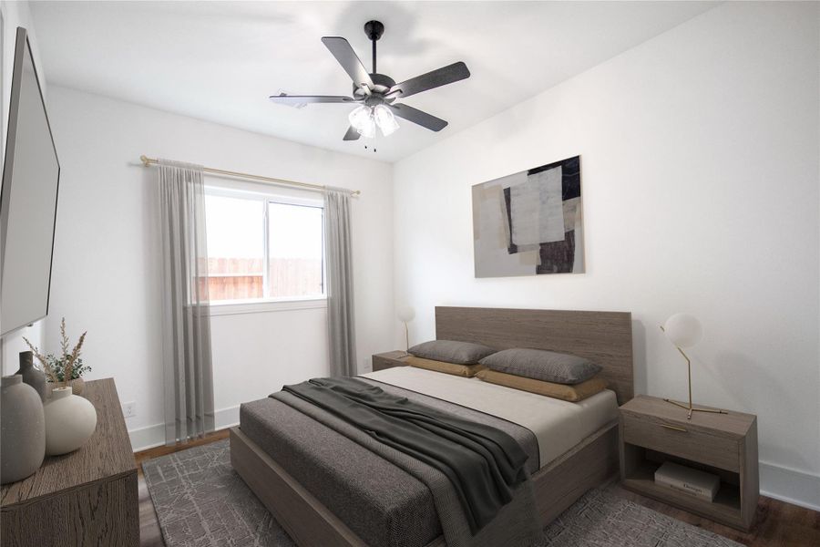 Bedroom 3 has been virtually staged to provide inspiration for your own decorating ideas. Bedroom 3 has been virtually staged to provide inspiration for your own decorating ideas.