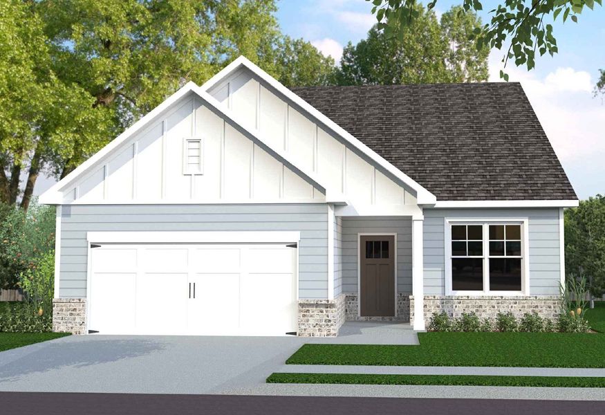 Representative exterior photo of a completed home built from the Bradford by Crawford Creek Communities in Red Bird Manor, Jefferson, GA (Image 2).