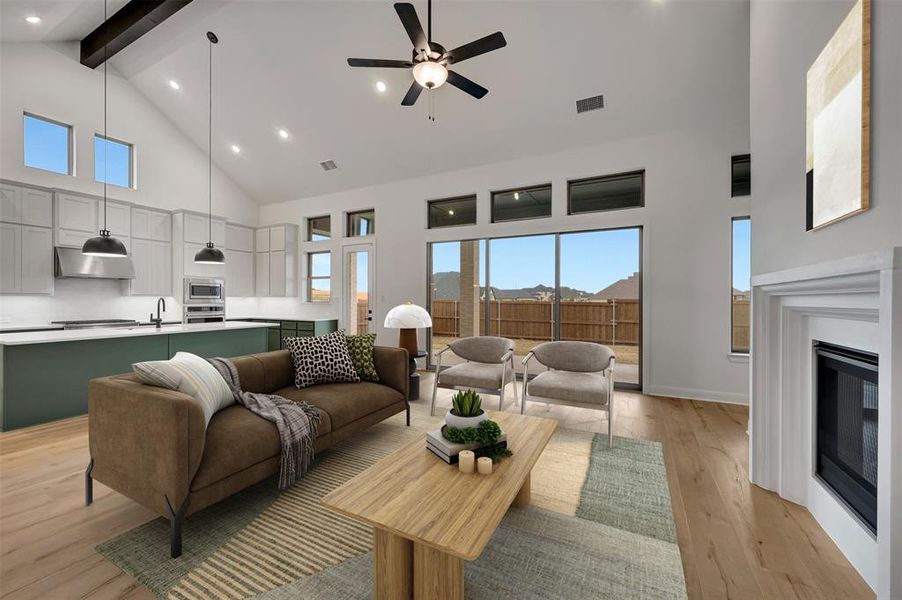 Furnished interior view inside a new home in Terraces – Estates, Rockwall (Image 8). Furnished interior view inside a new home in Terraces – Estates, Rockwall (Image 8).