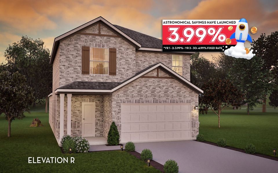 Front exterior of a new home in Westridge, McKinney, TX, highlighting curb appeal (Image 1).