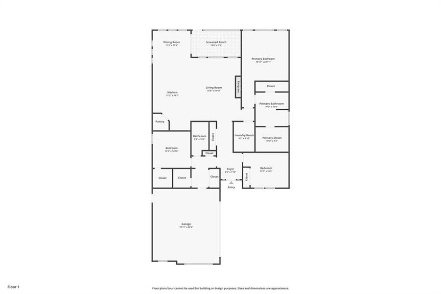 2D floor plan layout of this home in Poplar Place, Dallas, GA (Image 5).