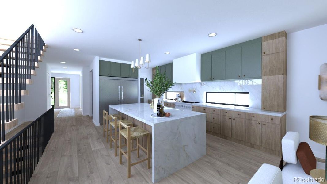 Furnished interior view inside a new home in , Denver (Image 18).