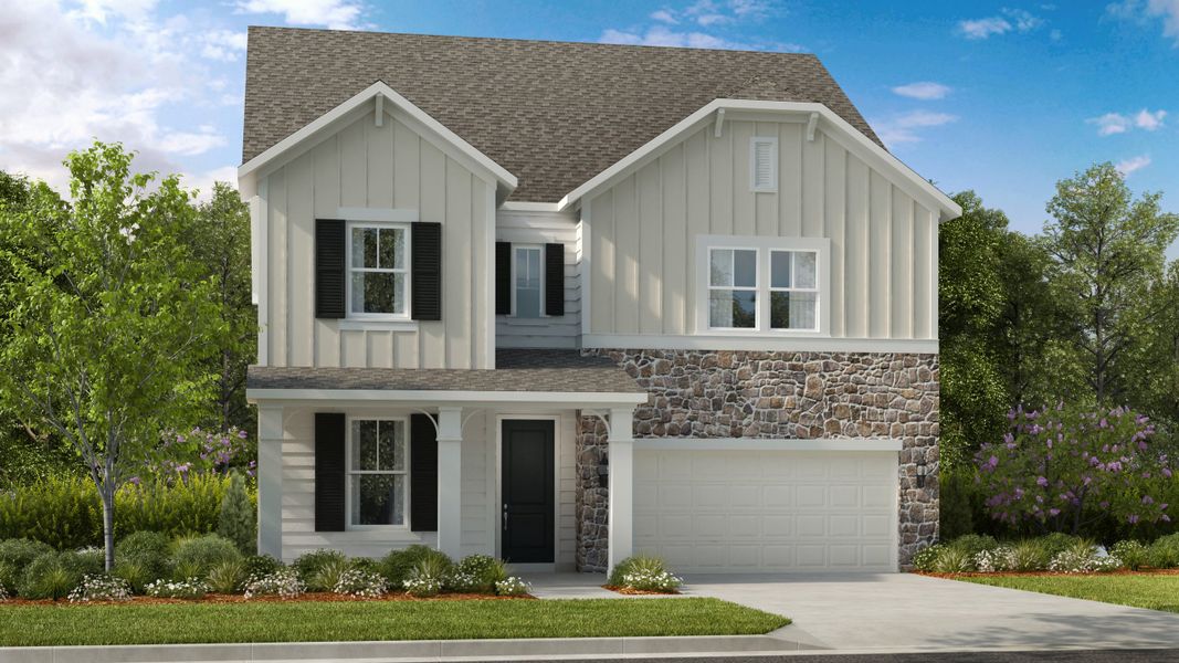 Representative exterior photo of a completed home built from the Somerset by Taylor Morrison in River Falls, Tega Cay, SC (Image 20).
