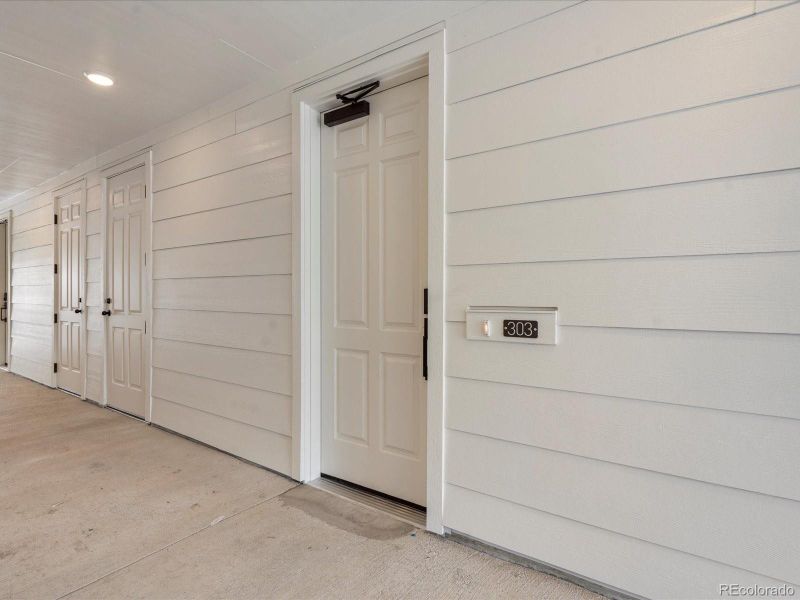 Exterior details and patio area of a home in Gateway Commons, Denver (Image 2).