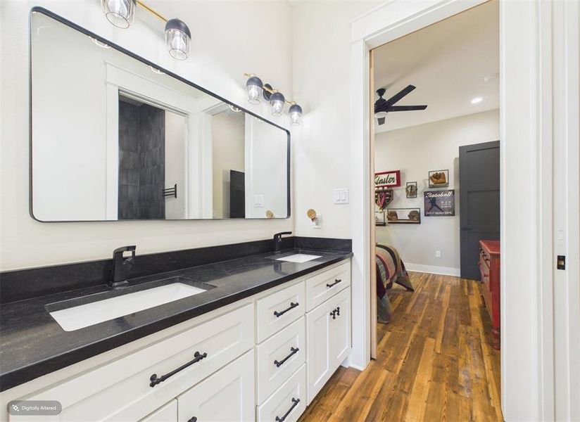 Jack & Jill style double sink vanity