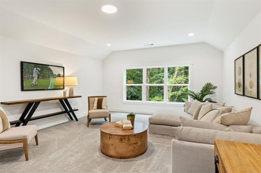 Furnished interior view inside a new home in White Post on Lake Lanier, Gainesville (Image 24). Furnished interior view inside a new home in White Post on Lake Lanier, Gainesville (Image 24).