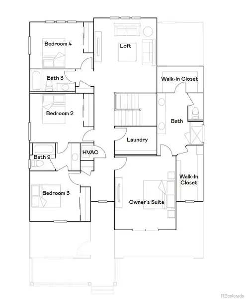 2D floor plan layout of this home in Timber Lark, Fort Collins, CO (Image 3).