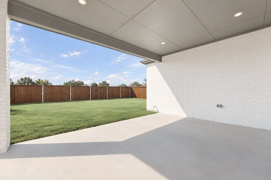 Exterior details and patio area of a home in The Ridge at Northlake, Northlake (Image 3).