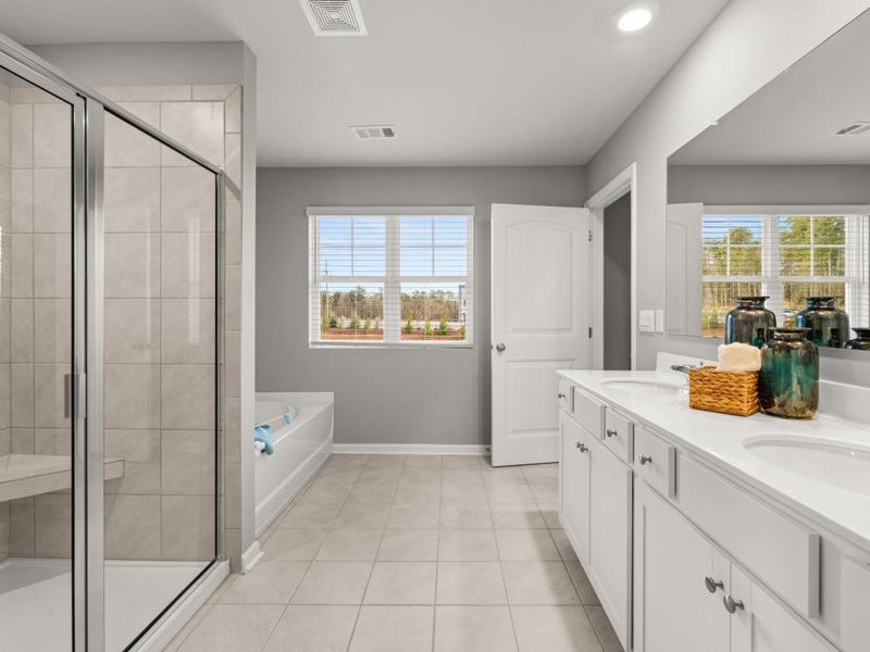 Furnished interior view inside a new home in Greyton Springs Place, Buford (Image 42).