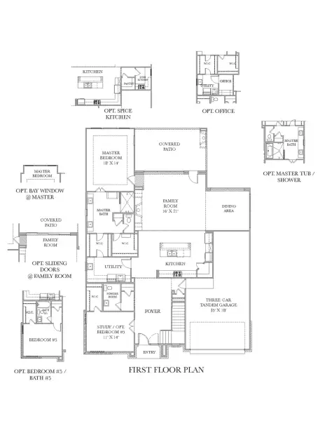2D floor plan layout of this home in Avalon at Cypress, Cypress, TX (Image 4).