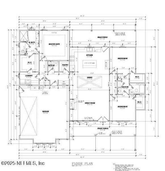 2D floor plan layout of this home in , Hilliard, FL (Image 2). 2D floor plan layout of this home in , Hilliard, FL (Image 2).