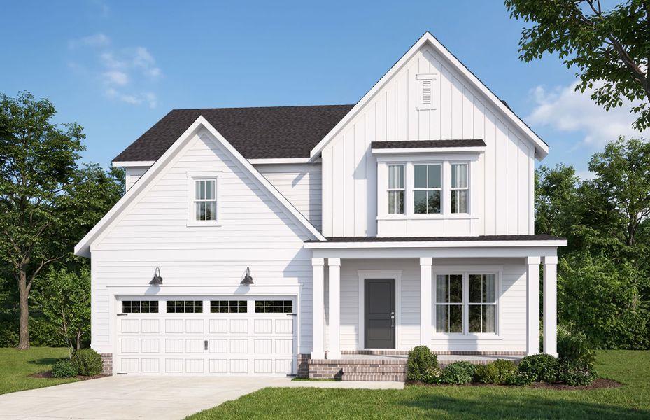 Representative exterior photo of a completed home built from the Mercer by Pulte Homes in Lewiston Meadows, Greensboro, NC (Image 19).