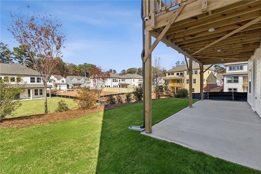 Exterior details and patio area of a home in Havencroft, Woodstock (Image 3).
