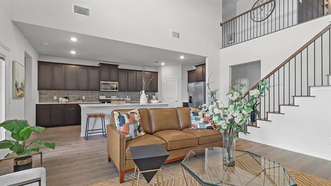 Furnished interior view inside a new home in The Woods at Lindsey Place, Anna (Image 15). Furnished interior view inside a new home in The Woods at Lindsey Place, Anna (Image 15).