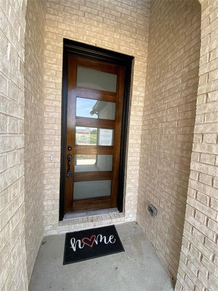 8 foot contemporary front door welcomes you home. 8 foot contemporary front door welcomes you home.