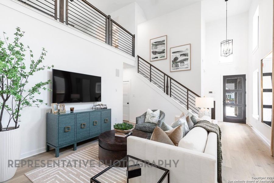 Furnished interior view inside a new home in Davis Ranch: 45ft. lots, San Antonio (Image 31).