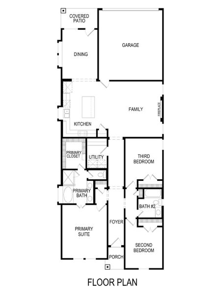 2D floor plan layout for the Canyon R by First Texas Homes in Trails at Cottonwood Creek, Rowlett, TX (Image 3).